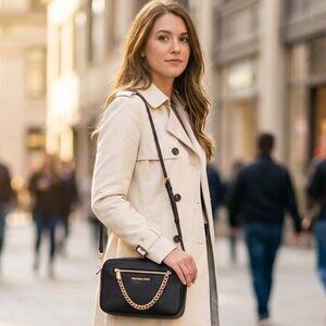 Michael Kors Women's Adult Two inside pockets leather East West Chain Crossbody